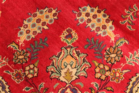 Tabriz Green Hand Knotted 101 X 126 Area Rug 100-28030 Image 12