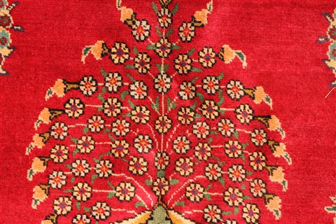 Tabriz Green Hand Knotted 101 X 126 Area Rug 100-28030 Image 13