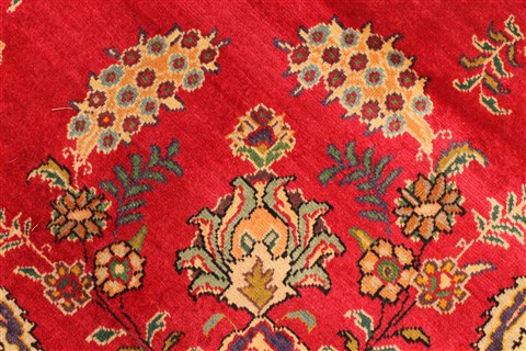 Tabriz Green Hand Knotted 101 X 126 Area Rug 100-28030 Image 18