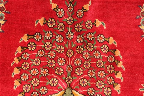 Tabriz Green Hand Knotted 101 X 126 Area Rug 100-28030 Image 19