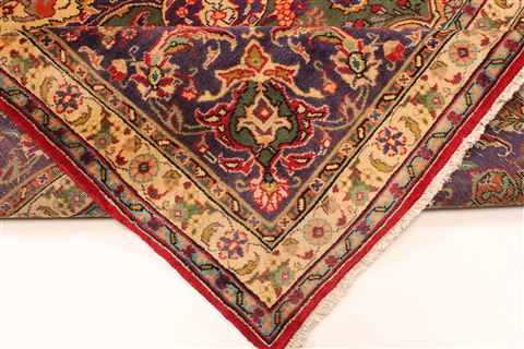 Tabriz Green Hand Knotted 101 X 126 Area Rug 100-28030 Image 24