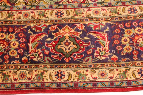 Tabriz Green Hand Knotted 101 X 126 Area Rug 100-28030 Image 8
