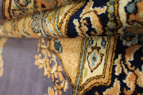Kerman Purple Hand Knotted 73 X 103 Area Rug 400-28033 Image 5