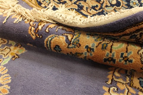 Kerman Purple Hand Knotted 73 X 103 Area Rug 400-28033 Image 6