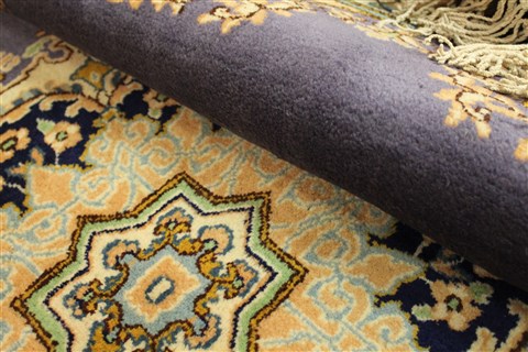 Kerman Purple Hand Knotted 73 X 103 Area Rug 400-28033 Image 7