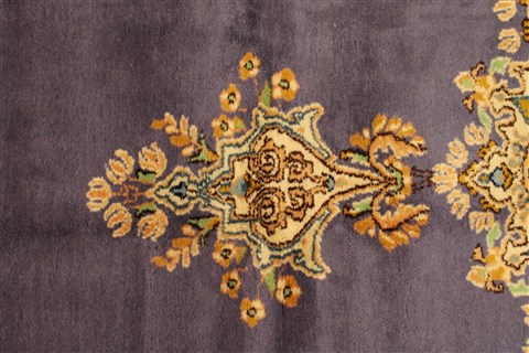 Kerman Purple Hand Knotted 73 X 103 Area Rug 400-28033 Image 9