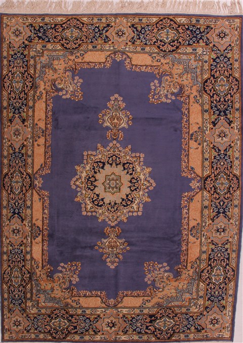 Kerman Purple Hand Knotted 73 X 103 Area Rug 400-28033 Image 0