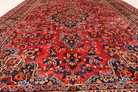 Mashad Red Hand Knotted 66 X 93 Area Rug 100-28034 Image 5