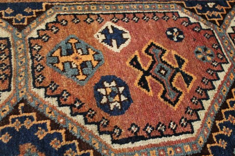 Shiraz Brown Hand Knotted 310 X 69 Area Rug 400-28038 Image 8