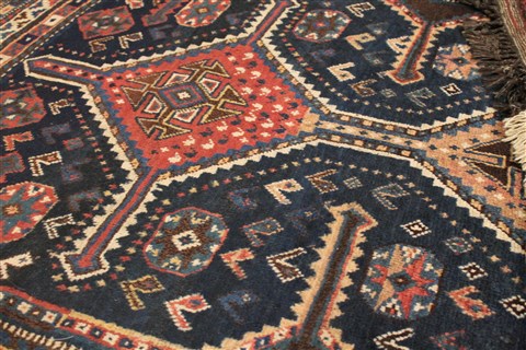 Qashqai Blue Hand Knotted 46 X 80 Area Rug 400-28041 Image 11