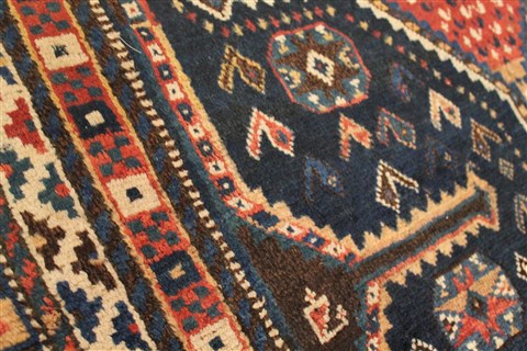 Qashqai Blue Hand Knotted 46 X 80 Area Rug 400-28041 Image 13