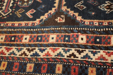 Qashqai Blue Hand Knotted 46 X 80 Area Rug 400-28041 Image 14