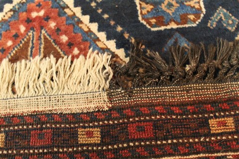 Qashqai Blue Hand Knotted 46 X 80 Area Rug 400-28041 Image 4