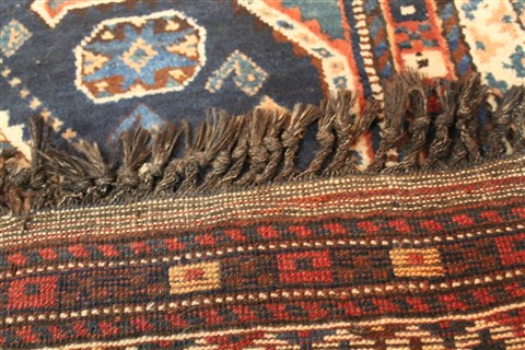 Qashqai Blue Hand Knotted 46 X 80 Area Rug 400-28041 Image 6