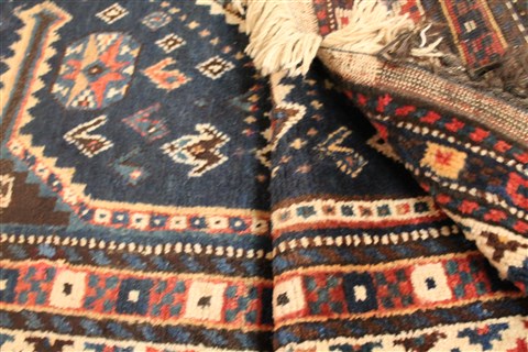 Qashqai Blue Hand Knotted 46 X 80 Area Rug 400-28041 Image 9