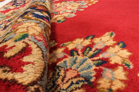Kerman Green Hand Knotted 100 X 136 Area Rug 100-28042 Image 1