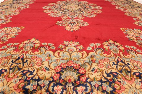 Kerman Green Hand Knotted 100 X 136 Area Rug 100-28042 Image 4