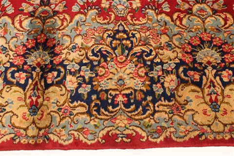 Kerman Green Hand Knotted 100 X 136 Area Rug 100-28042 Image 5