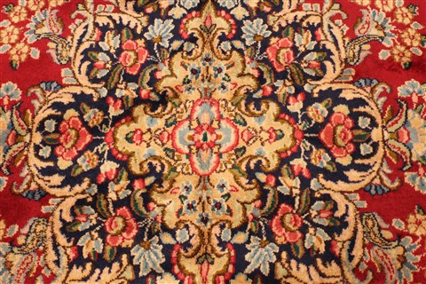 Kerman Green Hand Knotted 100 X 136 Area Rug 100-28042 Image 6