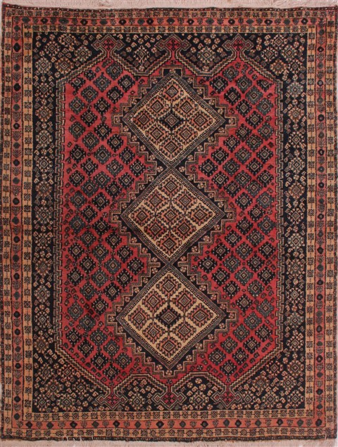 Afshar Purple Hand Knotted 510 X 71 Area Rug 400-28043 Image 0