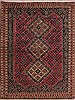Afshar Purple Hand Knotted 510 X 71  Area Rug 400-28043 Thumb 0