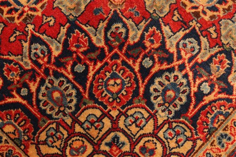 Kashmar Red Hand Knotted 96 X 131 Area Rug 100-28044 Image 10
