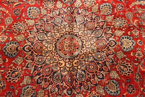 Kashmar Red Hand Knotted 96 X 131 Area Rug 100-28044 Image 7
