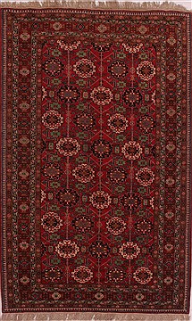 Persian Shirvan Red Rectangle 6x9 ft Wool Carpet 28046