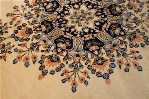 Kerman Yellow Hand Knotted 74 X 102 Area Rug 400-28048 Image 11