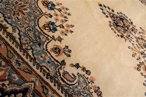 Kerman Yellow Hand Knotted 74 X 102 Area Rug 400-28048 Image 12
