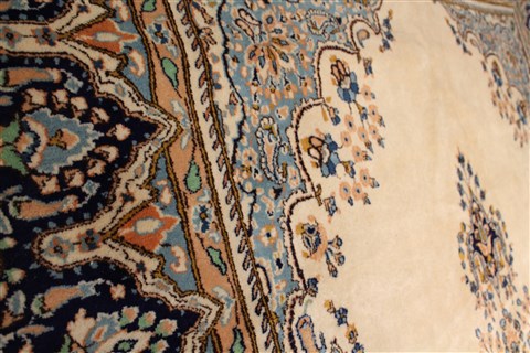 Kerman Yellow Hand Knotted 74 X 102 Area Rug 400-28048 Image 13