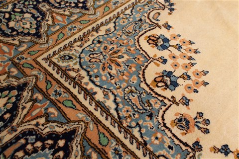 Kerman Yellow Hand Knotted 74 X 102 Area Rug 400-28048 Image 15