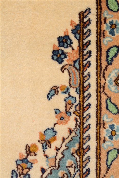 Kerman Yellow Hand Knotted 74 X 102 Area Rug 400-28048 Image 18