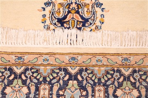 Kerman Yellow Hand Knotted 74 X 102 Area Rug 400-28048 Image 22