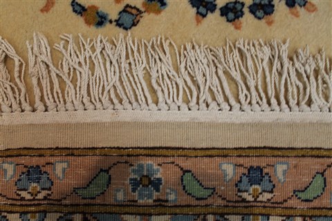 Kerman Yellow Hand Knotted 74 X 102 Area Rug 400-28048 Image 4