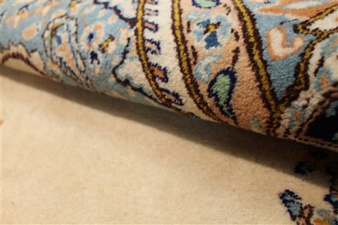 Kerman Yellow Hand Knotted 74 X 102 Area Rug 400-28048 Image 9