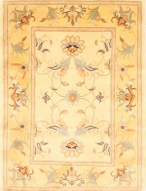 Kashmar Beige Hand Knotted 37 X 51 Area Rug 100-28051 Image 0