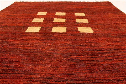 Gabbeh Brown Hand Knotted 46 X 48 Area Rug 100-28052 Image 13