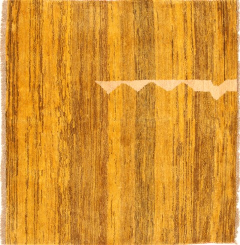 Gabbeh Beige Hand Knotted 48 X 79 Area Rug 100-28053 Image 0