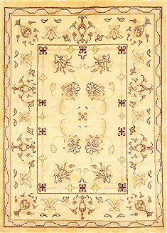 Kashmar Beige Hand Knotted 3'7" X 5'0"  Area Rug 100-28061