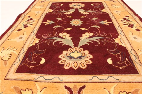 Kashmar Beige Hand Knotted 36 X 53 Area Rug 100-28062 Image 4