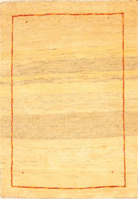 Gabbeh Beige Hand Knotted 37 X 51 Area Rug 100-28066 Image 0
