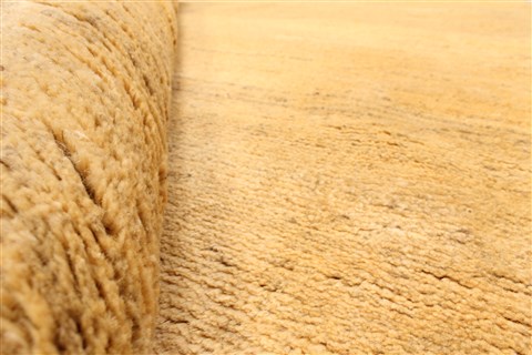 Gabbeh Beige Oval Hand Knotted 42 X 63 Area Rug 100-28067 Image 4