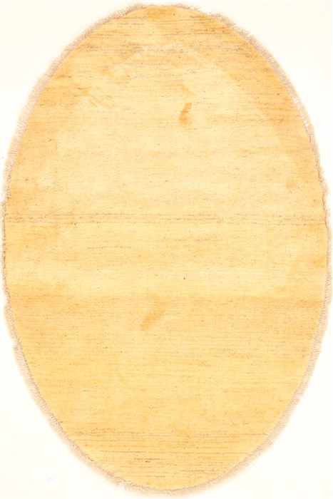 Gabbeh Beige Oval Hand Knotted 42 X 63 Area Rug 100-28067 Image 0