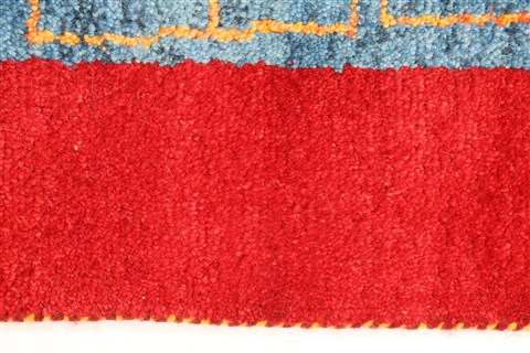 Gabbeh Red Hand Knotted 40 X 510 Area Rug 100-28069 Image 5