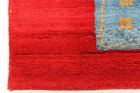 Gabbeh Red Hand Knotted 40 X 510 Area Rug 100-28069 Image 7