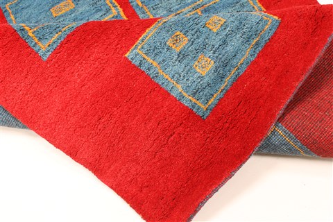Gabbeh Red Hand Knotted 42 X 511 Area Rug 100-28072 Image 1