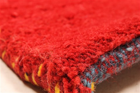 Gabbeh Red Hand Knotted 42 X 511 Area Rug 100-28072 Image 6