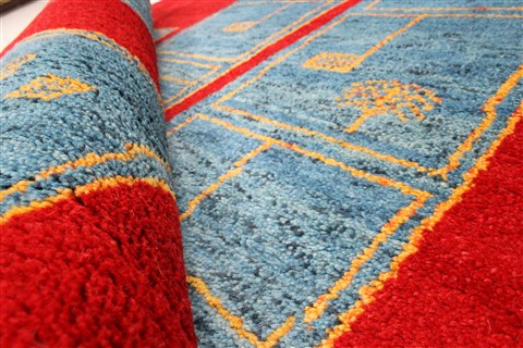 Gabbeh Red Hand Knotted 42 X 511 Area Rug 100-28072 Image 9