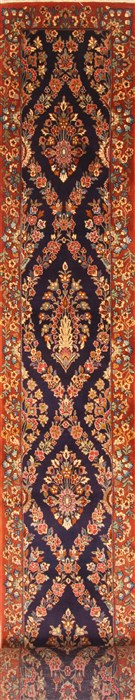 Sarouk Multicolor Runner Hand Knotted 23 X 311 Area Rug 100-28074 Image 0